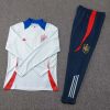2024 Spain Half-Pull Training Suit Baby blue Football Shirt Set