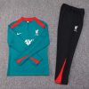 24/25 Liverpool Half-Pull Training Suit Green Jersey Set