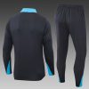 24/25 Tottenham Half-Pull Training Suit Black Jersey Set