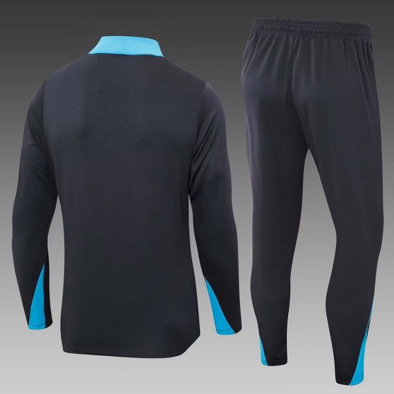 24/25 Tottenham Half-Pull Training Suit Black Jersey Set