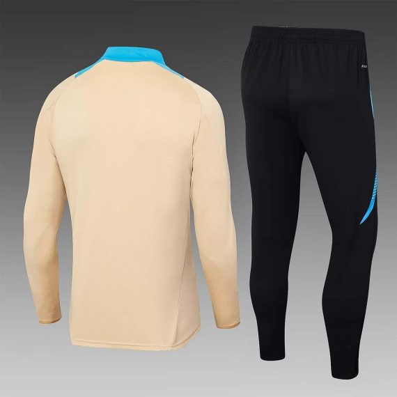 2024 Argentina Half-Pull Training Suit Khaki Football Shirt Set