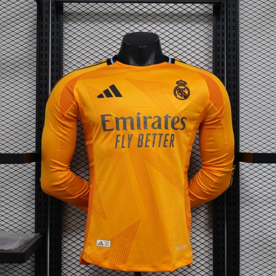 24/25 Player Version Long Sleeve Real Madrid Away Football Shirt
