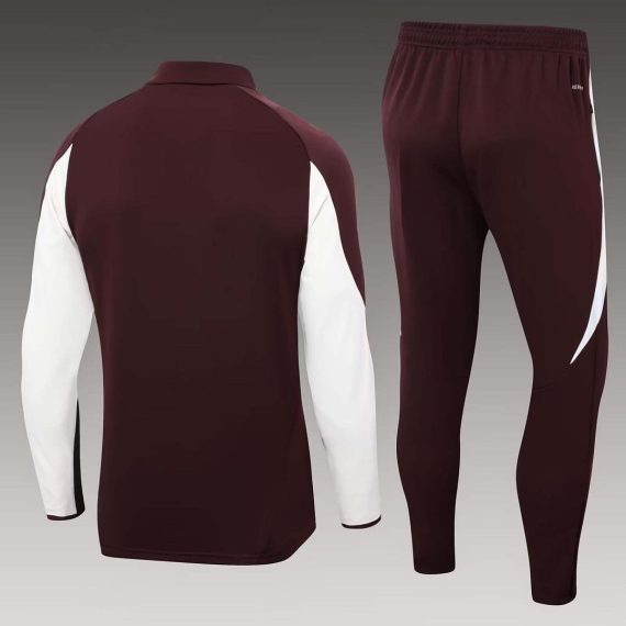 24/25 Bayern Munich Half-Pull Training Suit Deep purple Football Shirt Set