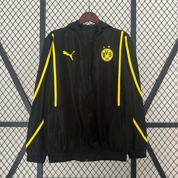 24/25 Dortmund Windbreaker Black Football Shirt Set
