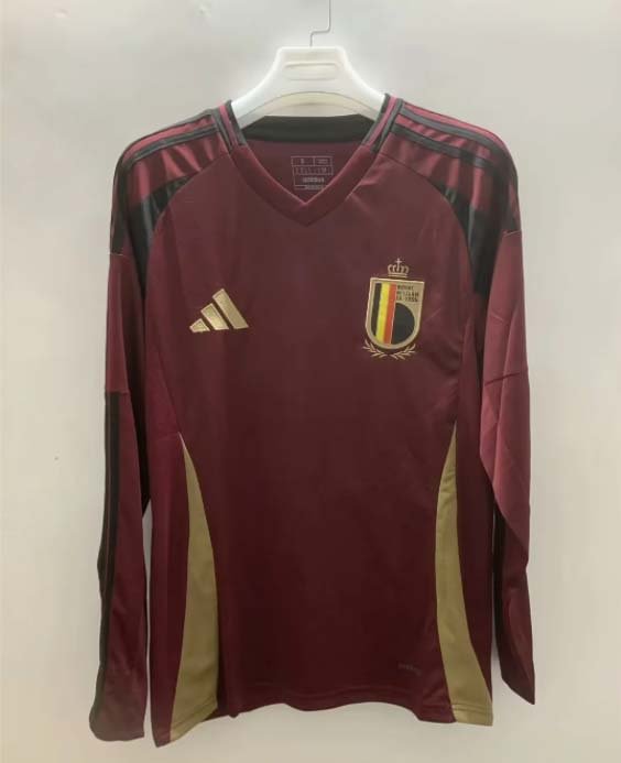 2024 Long Sleeve Belgium National Team Home Football Shirt