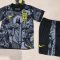 2024 Brazil Special Edition Jesus Black Gray Soccer Jersey Kids Size Suit