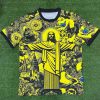 2024 Brazil Special Edition Jesus Yellow Gray Soccer Jersey