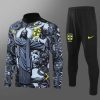 2024 Brazil Half-Pull Training Suit Special Edition Jesus Black Football Shirt Set
