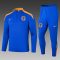 2024 Netherlands Half-Pull Training Suit Colorful Blue Football Shirt Set