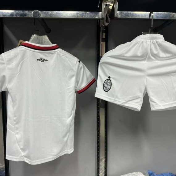 24/25 AC Milan Away Soccer Jersey Kids Size Suit
