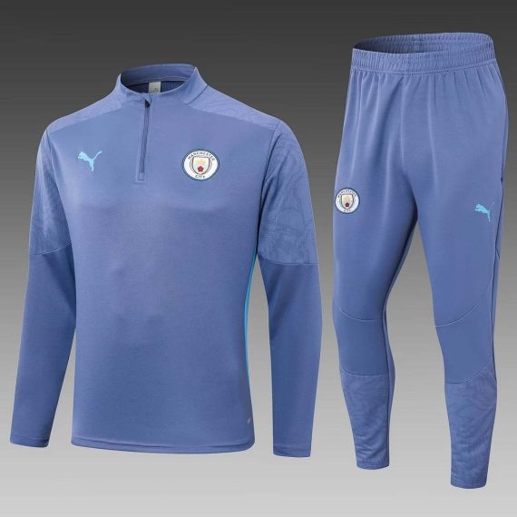 24/25 Manchester City Half-Pull Training Suit Gray Football Shirt Set