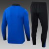 24/25 Barcelona Half-Pull Training Suit Colorful Blue Jersey Set