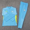 24/25 Manchester City Half-Pull Training Suit Blue Football Shirt Set