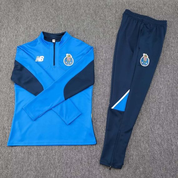 24/25 Porto Half-Pull Training Suit Colorful Blue Football Shirt Set