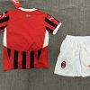 24/25 AC Milan Home Football Shirt Kids Size Suit