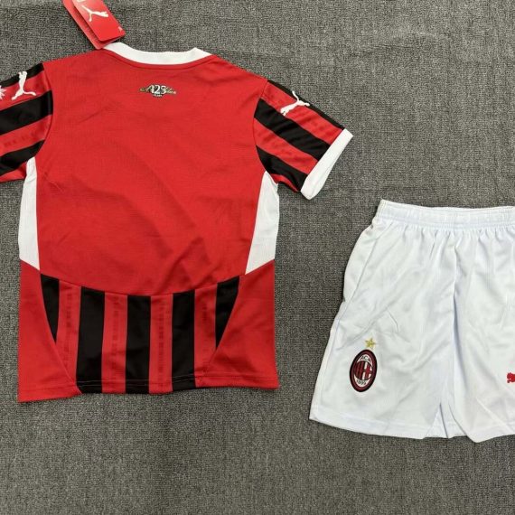 24/25 AC Milan Home Football Shirt Kids Size Suit