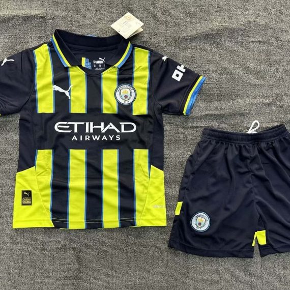 24/25 Manchester City Away Football Shirt Kids Size Suit