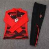 24/25 AC Milan Half-Pull Training Suit Red Black Football Shirt Set