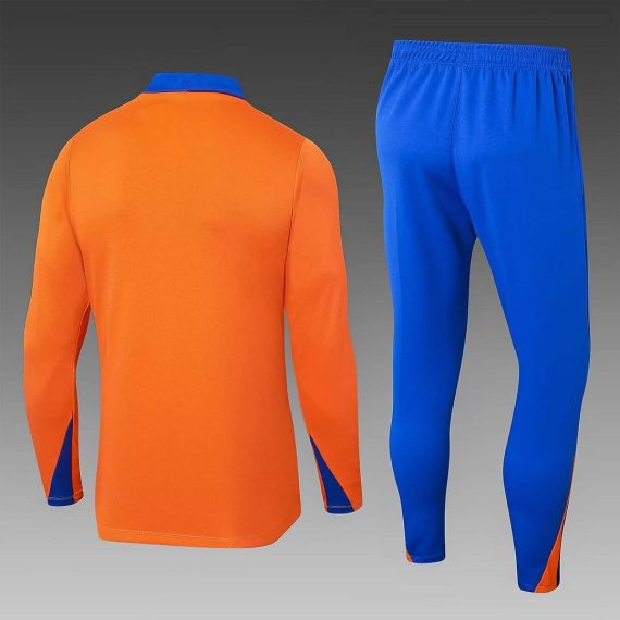 2024 Netherlands Half-Pull Training Suit Orange Football Shirt Set