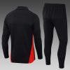 24/25 AC Milan Half-Pull Training Suit Black Soccer Jersey Set
