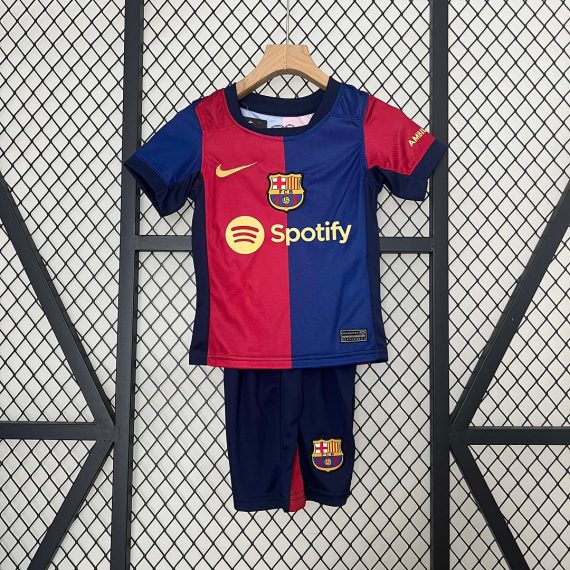 24/25 Barcelona Home Football Shirt Kids Size Suit