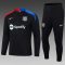 24/25 Barcelona Half-Pull Training Suit Black Jersey Set