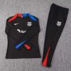 24/25 Barcelona Half-Pull Training Suit Black Jersey Set