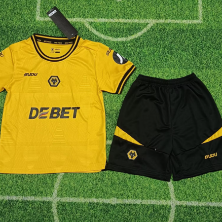 24/25 Wolverhampton Wanderers Home Football Shirt Kids Size Suit