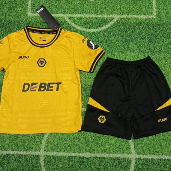 24/25 Wolverhampton Wanderers Home Football Shirt Kids Size Suit