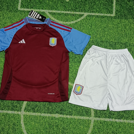 24/25 Aston Villa Home Football Shirt Kids Size Suit