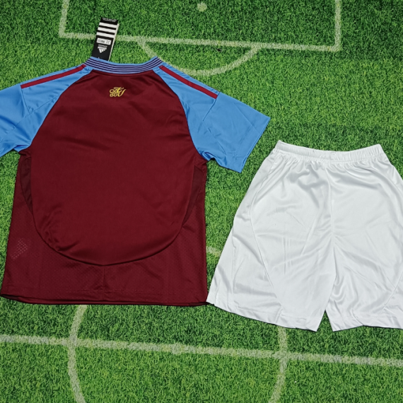 24/25 Aston Villa Home Football Shirt Kids Size Suit