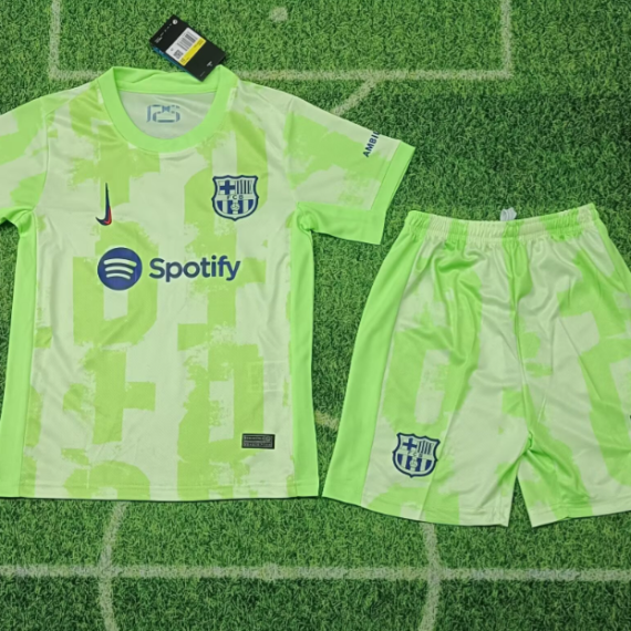 24/25 Barcelona Authentic Third Away Football Shirt Kids Size Suit(New sponsor)