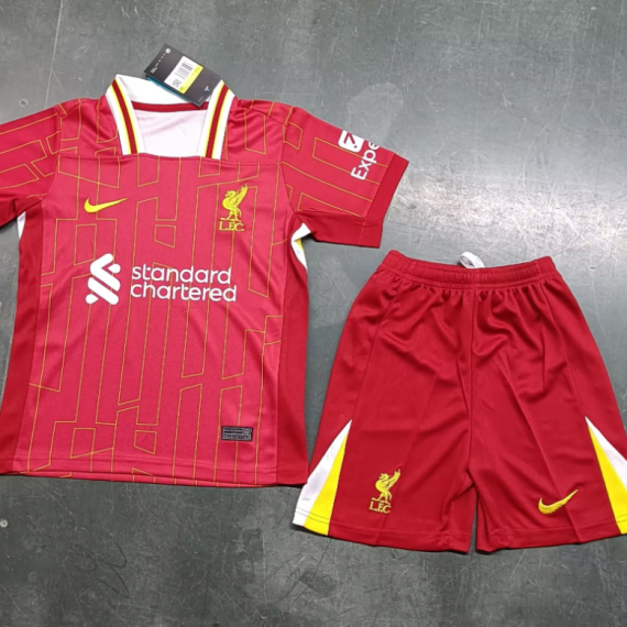 24/25 Liverpool Authentic Home Football Shirt Kids Size Suit