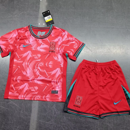 24/25 South Korea Home Football Shirt Kids Size Suit
