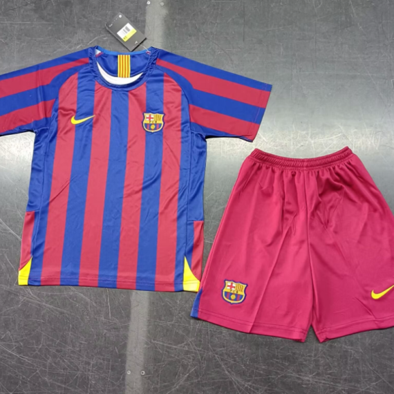 05/06 Retro Barcelona Home Football Shirt Kids Size Suit