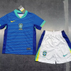 24/25 Brazil Away Football Shirt Kids Size Suit