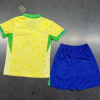 24/25 Brazil Home Football Shirt Kids Size Suit