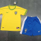 1998 Retro Brazil Home Football Shirt Kids Size Suit