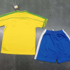 1998 Retro Brazil Home Football Shirt Kids Size Suit