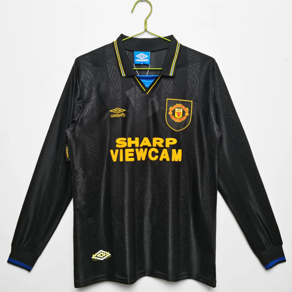 93/94 Retro Long Sleeve Manchester United Away Football Shirt