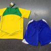 2004 Retro Brazil Home Football Shirt Kids Size Suit