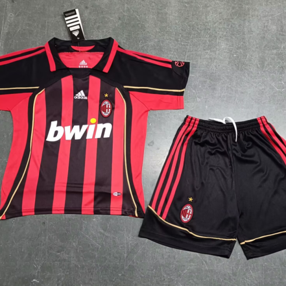 06/07 Retro AC Milan Home Football Shirt Kids Size Suit