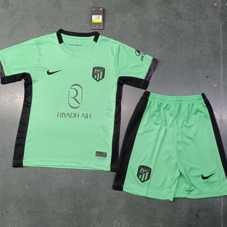23/24 Atletico Madrid Third Football Jersey Kids Size Suit