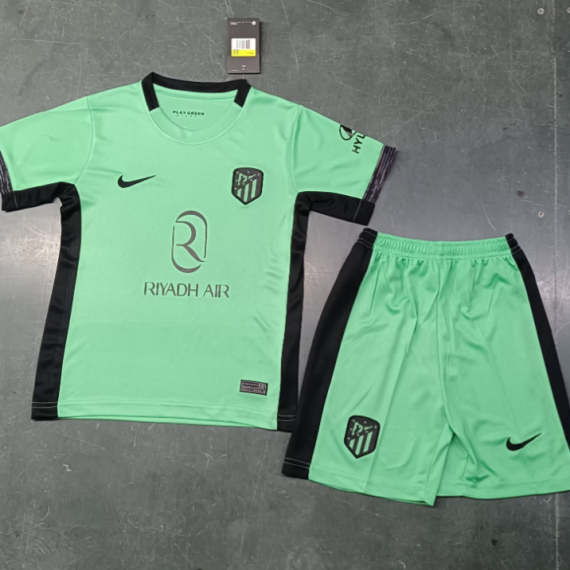 23/24 Atletico Madrid Third Football Jersey Kids Size Suit