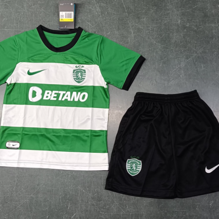 23/24 Sporting Lisbon Home Football Shirt Kids Size Suit
