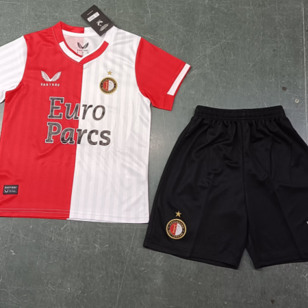 23/24 Feyenoord Rotterdam Home Football Shirt Kids Size Suit