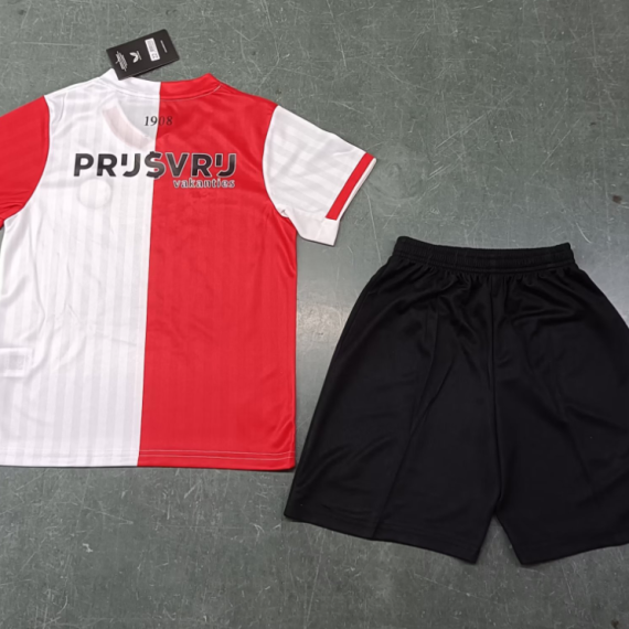 23/24 Feyenoord Rotterdam Home Football Shirt Kids Size Suit