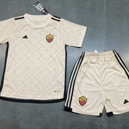 23/24 AS Roma Away Football Jersey Kids Size Suit
