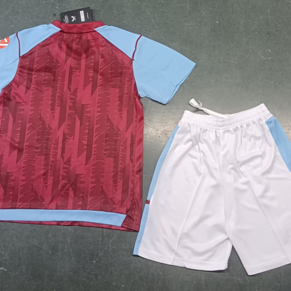 23/24 Aston Villa Home Football Shirt Kids Size Suit