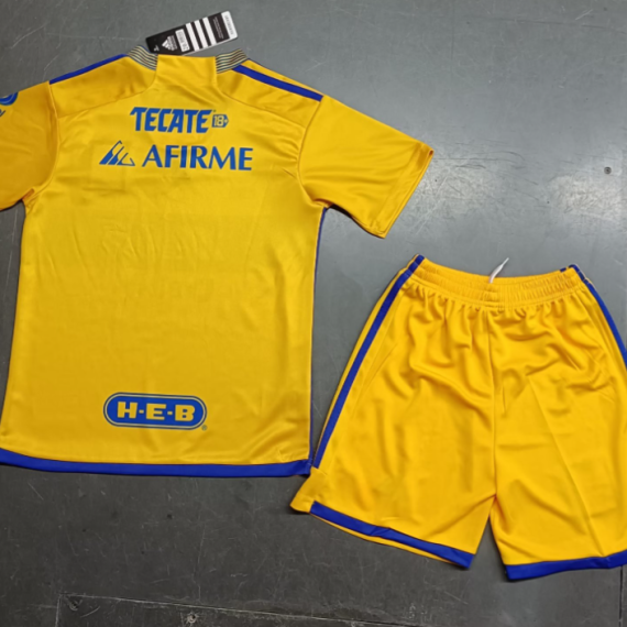 23/24 Tigres UANL Home Football Shirt Kids Size Suit